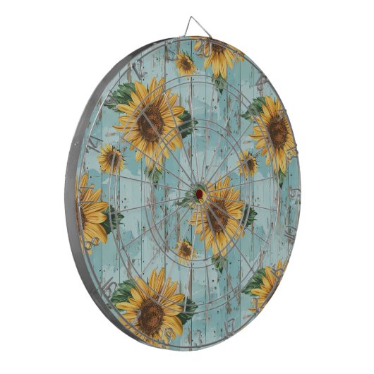 zonnebloem dartbord (Voorkant Links)