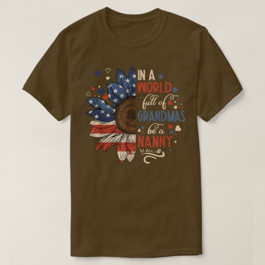Zonnebloem de Amerikaanse vlag in een wereld vol o T-shirt (Design voorkant)