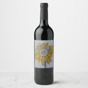 Zonnebloem, de etiketten van de wijnfles, Kunstwer