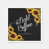 Zonnebloem De Nacht Voor De Proefavond Servet (Voorkant)