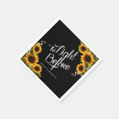 Zonnebloem De Nacht Voor De Proefavond Servet (Hoek)