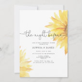 Zonnebloem de nacht voor het repetitieve diner kaart (Voorkant)