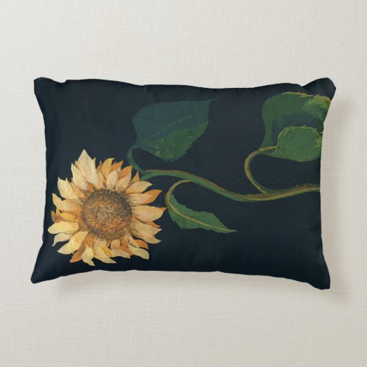 Zonnebloem Decoratief Kussen (Achterkant)