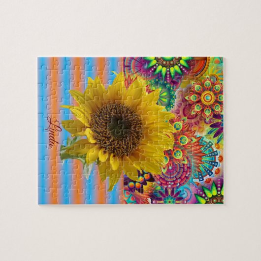 Zonnebloem Decoratieve puzzel (Horizontaal)