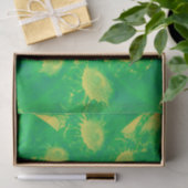 Zonnebloem Decoupage Groen Geel Abstracte Kunst Tissuepapier (Geschenk)