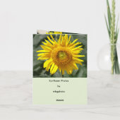 Zonnebloem Delight Kaart (Achterkant)
