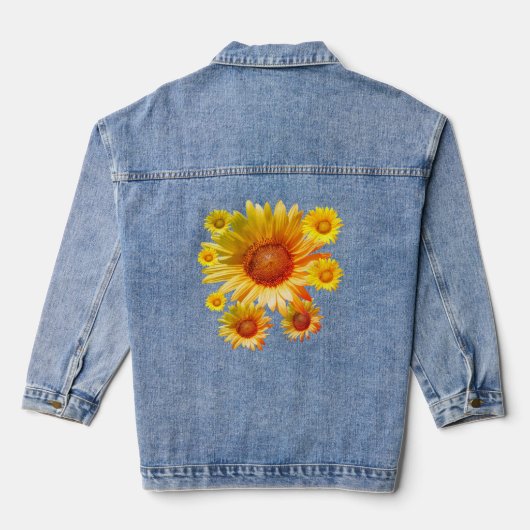 Zonnebloem denim jas jacket (Achterkant)