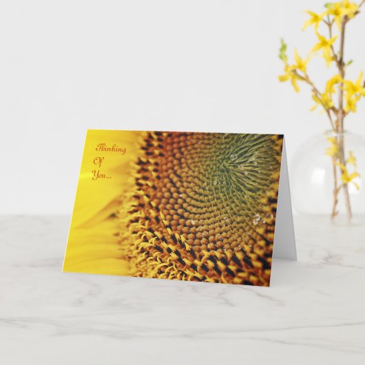 Zonnebloem - denken aan jou kaart (Gele Bloem)