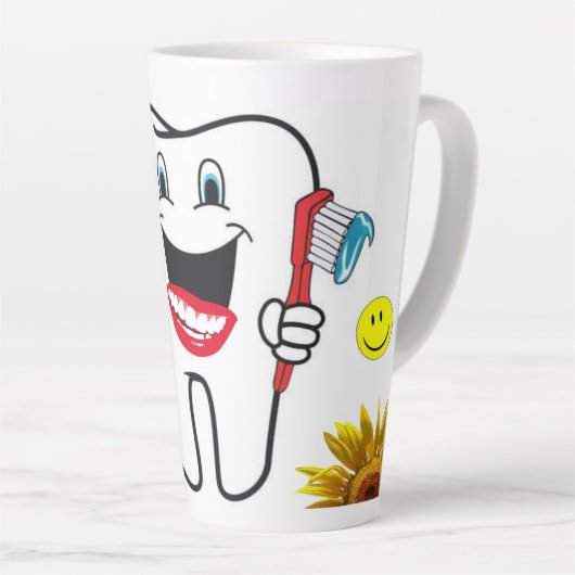 Zonnebloem Dentist Latte Mok (Rechterhoek)
