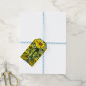 Zonnebloem Design Cust. Tekst cadeau Label Cadeaulabel (Met Touw)
