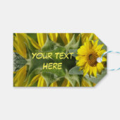 Zonnebloem Design Cust. Tekst cadeau Label Cadeaulabel (Voorkant (Horizontaal))