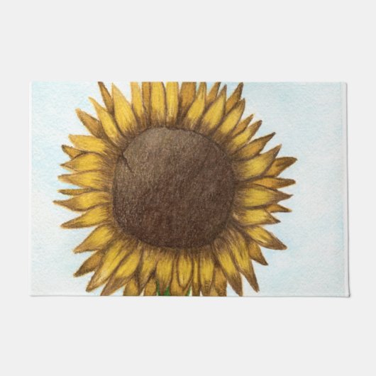  zonnebloem deurmat (Voorkant)