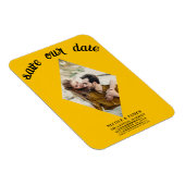 Zonnebloem Diamant Foto Bruiloft Save the Date Magneet (Rechterzijde)