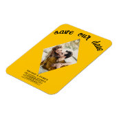 Zonnebloem Diamant Foto Bruiloft Save the Date Magneet (Linkerzijde)