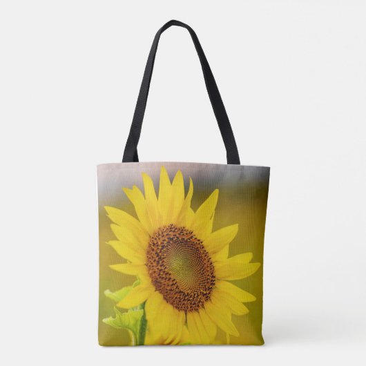 Zonnebloem dicht tote bag (Achterkant)