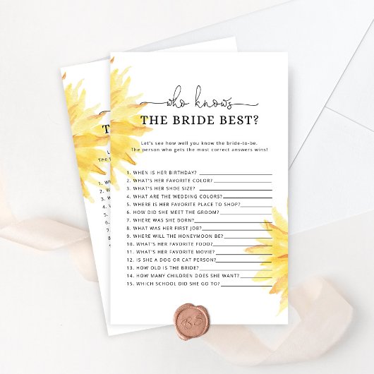 Zonnebloem die het beste bruidespel kent