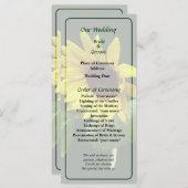 Zonnebloem die naar beneden kijkt Weddenschap Programmakaart (Voorkant / Achterkant)