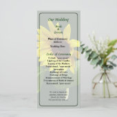 Zonnebloem die naar beneden kijkt Weddenschap Programmakaart (Staand voorkant)