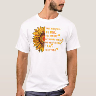 Zonnebloem die ze voor haar hebben gegrift. Je kun T-shirt
