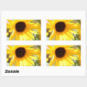 Zonnebloem Digitale Fotoverf Rechthoekige Sticker (Vel)