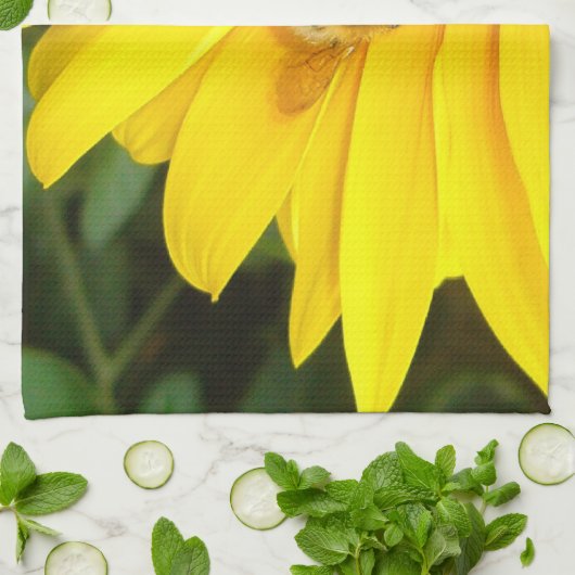 Zonnebloem Diner ~ Keuken Handdoek (Gevouwen)