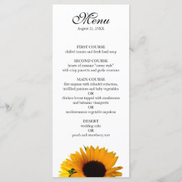 Zonnebloem Dinner Party Menu