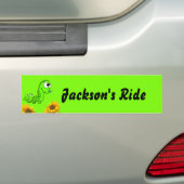 Zonnebloem Dinosaur-Bumpersticker Bumpersticker (Op auto)