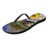 Zonnebloem Dinosaurus Bloemenslippers Teenslippers (Schuin)