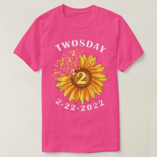 Zonnebloem Dinsdag 22 februari 2022 T-shirt (Design voorkant)
