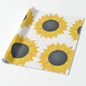 Zonnebloem Disco Ball Retro Party Vibe Cadeaupapier (Uitgerold)