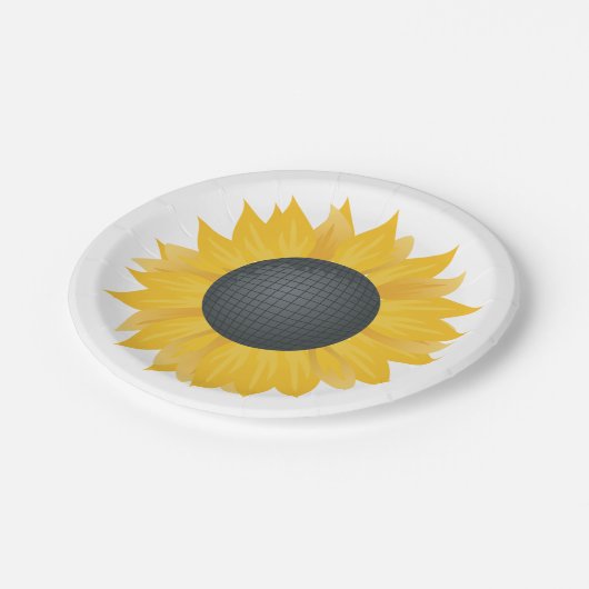 Zonnebloem Disco Ball Retro Party Vibe Papieren Bordje (Gekanteld)