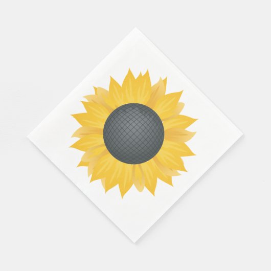 Zonnebloem Disco Ball Retro Party Vibe Servet (Hoek)