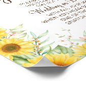 Zonnebloem Doe een Ring bruidsdouche spelbordje Poster (Hoek)