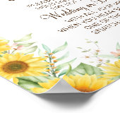 Zonnebloem Doe een ring bruidsshower spel bord Poster (Hoek)