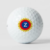 Zonnebloem Doelmonogram Golfballen (Voorkant)
