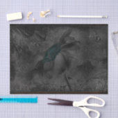 Zonnebloem Donkere Blauwgroen  Antiek textuur Tissuepapier (Craft)