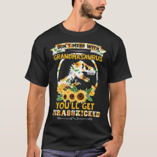 Zonnebloem Dont-Mess-With Grandmasaurus T rex Dino T-shirt