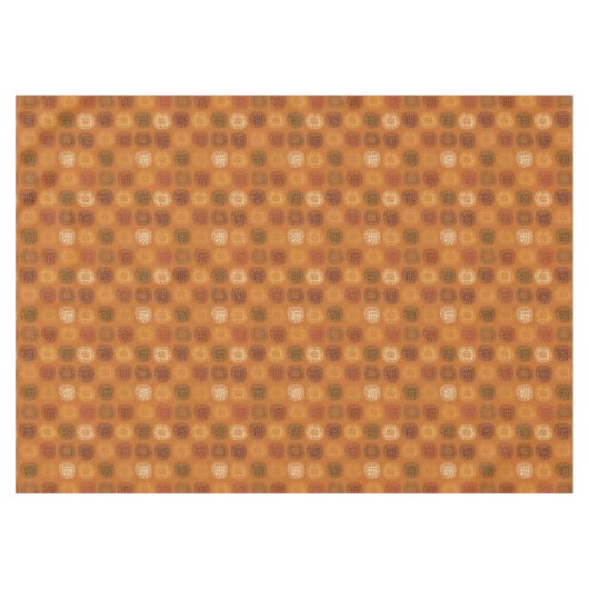 Zonnebloem Doodle Earthtone Hand-Drawn Pattern Tafelkleed (Voorkant (Horizontaal))