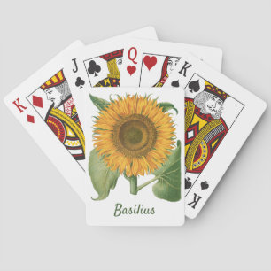 Zonnebloem door Basilius Besler Pokerkaarten