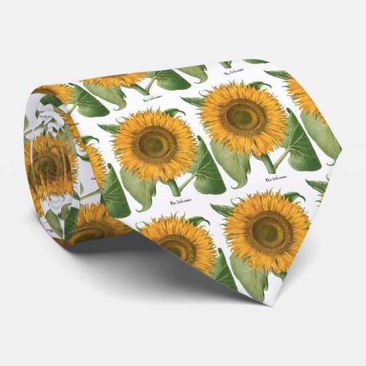  zonnebloem door Basilius Besler Stropdas (Opgerold)