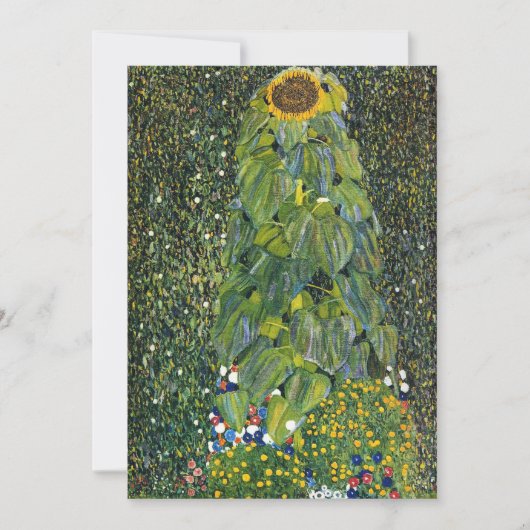 Zonnebloem door Gustav Klimt Bedankkaart (Voorkant)