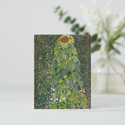 Zonnebloem door Gustav Klimt Briefkaart (Staand voorkant)