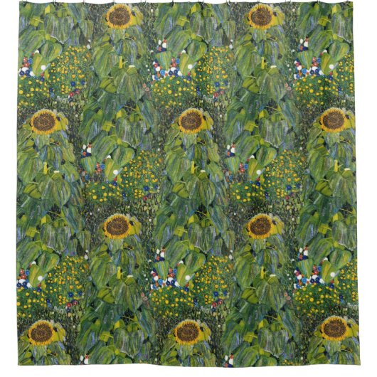 Zonnebloem door Gustav Klimt Douchegordijn (Voorkant)