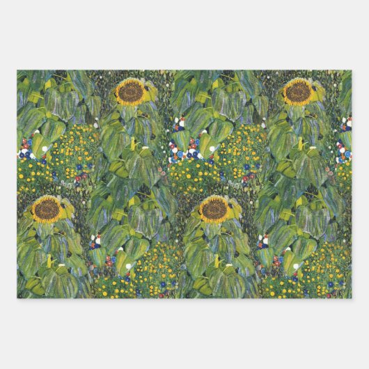 Zonnebloem door Gustav Klimt Inpakpapier Vel (Voorkant 2)