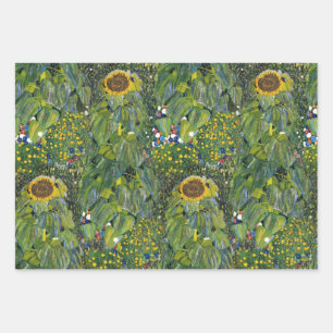 Zonnebloem door Gustav Klimt Inpakpapier Vel