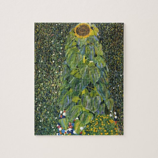 Zonnebloem door Gustav Klimt Legpuzzel (Verticaal)