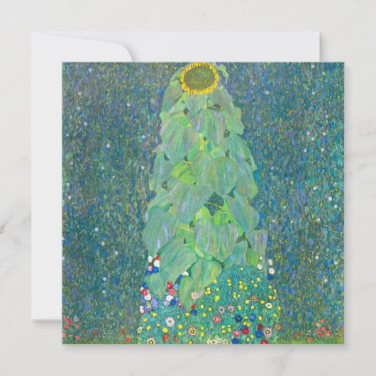 Zonnebloem door Klimt,  bloemen Art Nouveau (Voorkant)