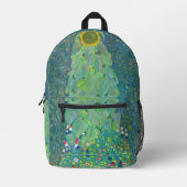 Zonnebloem door Klimt,  bloemen Art Nouveau Bedrukte Rugzak (Voorkant)