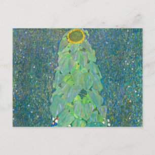 Zonnebloem door Klimt,  bloemen Art Nouveau Briefkaart