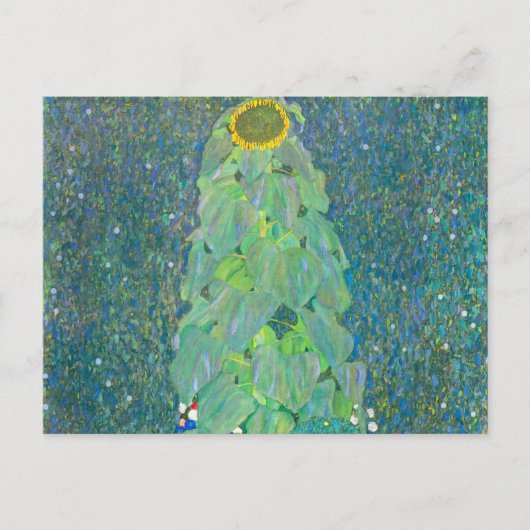 Zonnebloem door Klimt,  bloemen Art Nouveau Briefkaart (Voorkant)